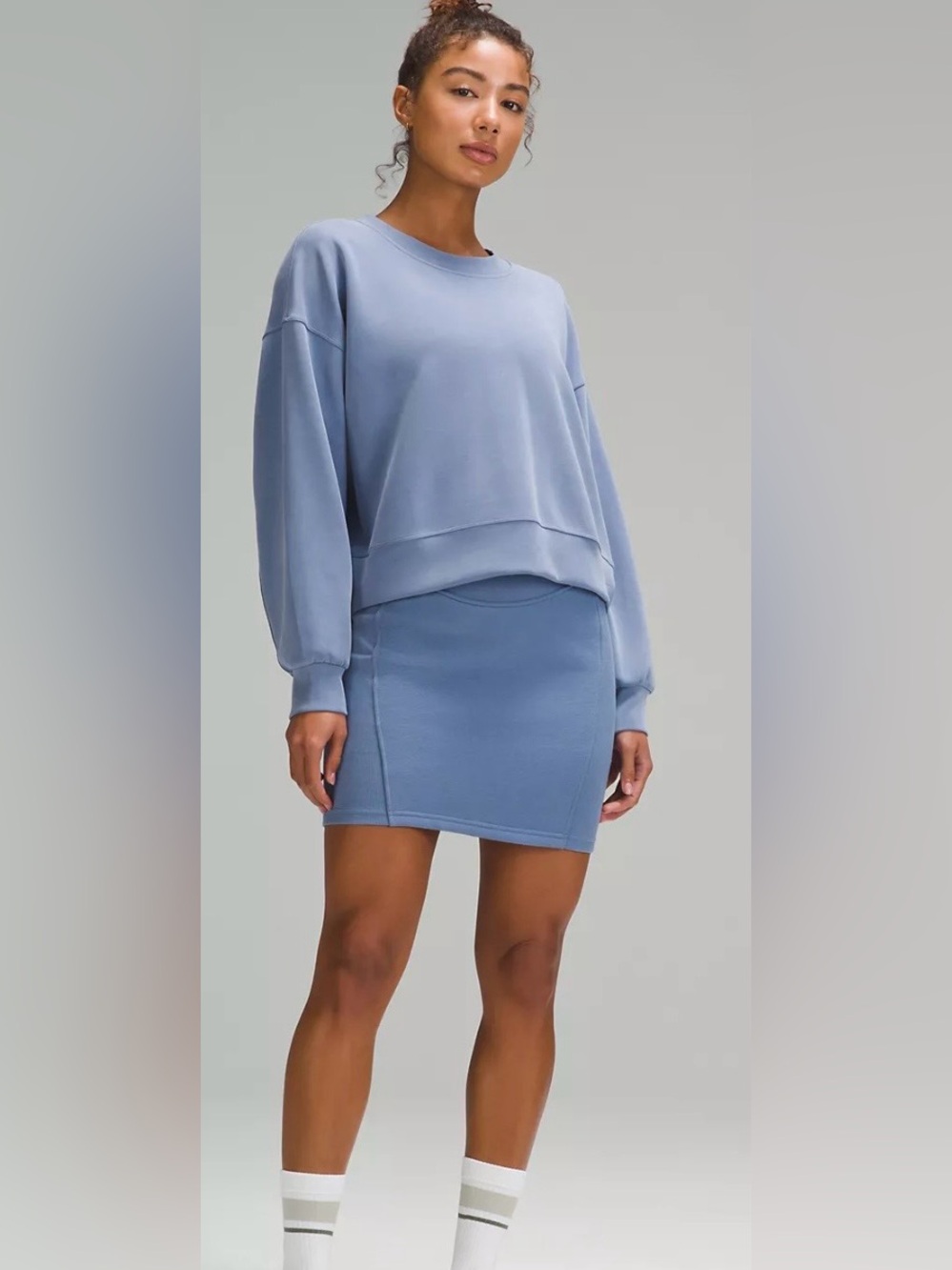 Lululemon Scuba HR Mini Skirt in Dusty Blue